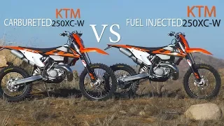 Fuel Injected 2 stroke VS Carbureted 2 Stroke KTM 250 XC-W - Dirt Bike Magazine