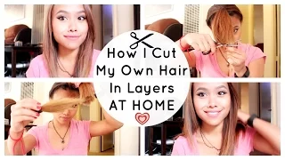 How I Cut My Own Hair in Layers | Great for Covid 19 Quarantine at Home Haircut