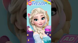 Frozen Queen Elsa 👸 Vs My Talking Angela 2 🥰 #video #cosplay #mytalkingangela2 #gameplay #elsa