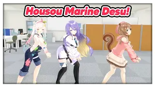 HoloID Girls trying to do Housou Marine Pose!