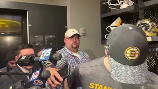 Jeremy Swayman Choked Up Talking About Bruins 4-3 Overtime Loss to Panthers | Bruins Postgame