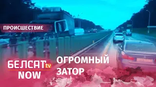 На МКАД около съезда на Ангарскую серьёзное ДТП