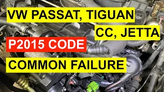 How To Diagnose A P2015 Code On VW Passat, Tiguan, CC, Jetta TSI/ CCTA 2.0 Turbo 2009 & Up