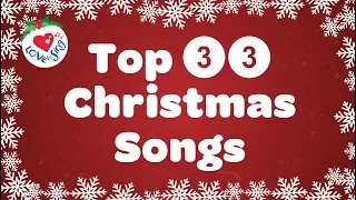 Top 33 Christmas Songs and Carols with Lyrics Playlist 🎅