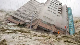 Half of Hong Kong is underwater! The worst flood in history in China after Typhoon Haikui