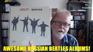 Russian Beatles albums shown by FitToBe TieDyed