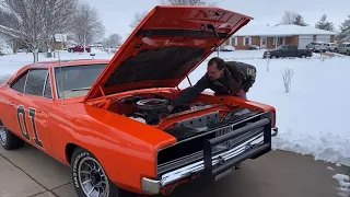 The General Lee - AWAKEN from hibernation - cold start on a snowy day