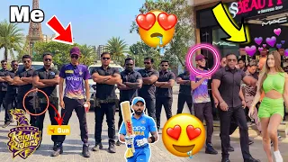 WHEN A CRICKETER ENTER AIRPORT WITH 50 BODYGUARD | Amazing Girls Reaction 😍| Bodyguard Experiment 2