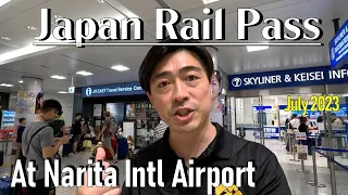 Japan Rail Pass Exchange desk at Narirta Airport, Japan