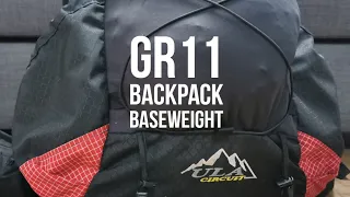 My GR11 Backpack Baseweight