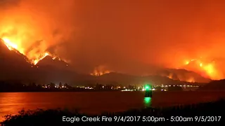 Time-lapse: Columbia River Gorge fire, Sept. 5, 2017