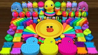 RAINBOW DUCK !!! Mixing random into STOREBOUGHT !!!Satisfying Slime Video #164