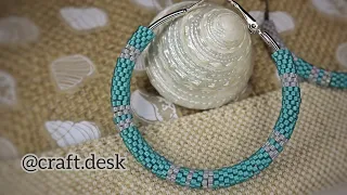 Beaded Hoop Earrings- Beginners Beading- Tubular Brick Stitch