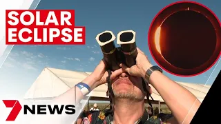 Scientists and stargazers gather at Exmouth to watch total solar eclipse | 7NEWS