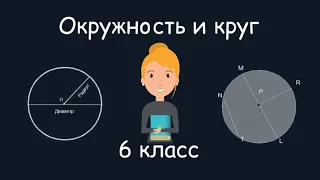 Окруж­но­сть и круг, 6 класс