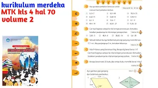 Matematika kelas 4 volume 2 halaman 70 kurikulum merdeka