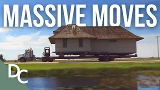 Will This House & Crew Survive The Treacherous Trek? | Massive Moves | Documentary Central