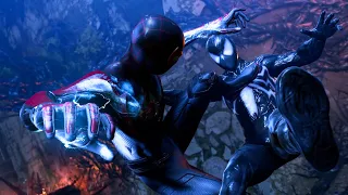 Spider-Man 2 - Black Suit Peter VS Miles Morales Boss Fight - Miles Saves Peter Parker