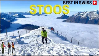 [4K]🇨🇭 Top 3 WINTER activities in Stoos Switzerland - Stoosbahn, Fronalpstock Walk, Toboggan, Sled