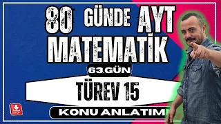 🟥 TÜREV 15 ✅  Türevin Geometrik Yorumu | 80 Günde AYT Matematik | AYT Matematik Kampı