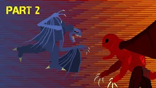 GODZILLA VS RED PART 2 | Stick nodes| Godzilla