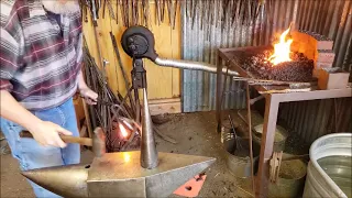 Forging a small antique style Chain Binder!!