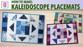 ✿ Use Up That Scrap Bin ✿ How To Make Kaleidoscope Placemats ✿ Easy Quilted Scrappy Project Tutorial