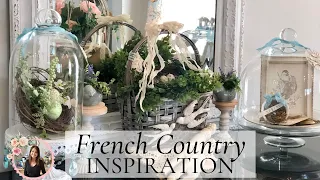 FRENCH COUNTRY VIGNETTE | DIY SPRING DECOR USING THRIFTED PIECES | BEAUTIFUL BIRD THEMED PROJECTS