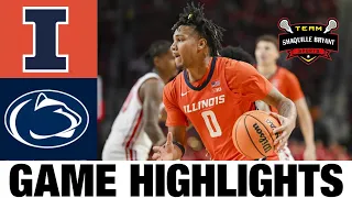 #12 Illinois vs Penn State Highlights | NCAA Men's Basketball | 2024 College Basketball