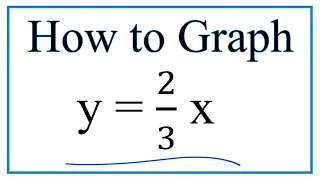 How to Graph y = 2/3x