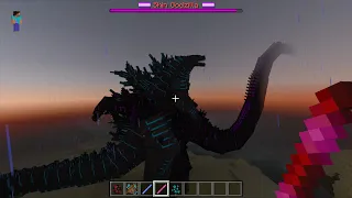 Shin Godzilla VS super godzilla in Minecraft PE Addon
