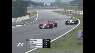 ADELANTAMIENTO FERNANDO ALONSO VS MICHAEL SCHUMACHER SUZUKA 2005 / NARRACIÓN ANTONIO LOBATO