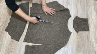 [DIY] Don't throw away your old sweater 2 / Just watch it. You'll never regret it.