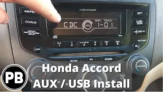 2003 - 2007 Honda Accord Factory Aux / USB Install