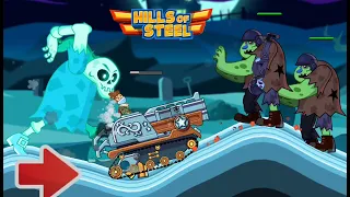 Hills of Steel : New Update - Tank Vs Zombies - Try for New Record