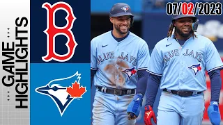 Toronto Blue Jays vs Boston Red Sox [TODAY] HIGHLIGHTS | MLB To Day July 02, 2023 | MLB 2023