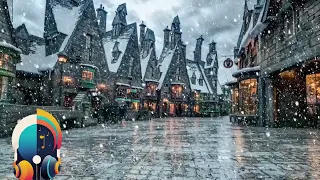 Harry Potter Music & Ambience _ Hogsmeade Relaxing Music, Crowd Noise, and Snow.#music #harrypotter