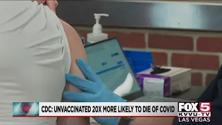 CDC: Unvaccinated people 20 times more likely to die from COVID-19