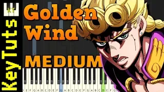 Golden Wind (Giorno’s Theme) from Jojo’s Bizarre Adventure - Medium Mode [Piano Tutorial]