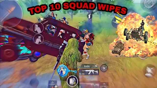 Top 10 SQUAD WIPES || Pubg Mobile solo VS Squads 1 VS 4 Moments | Banana Shot