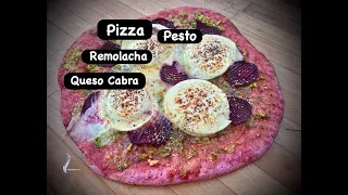 PIZZA DE REMOLACHA QUESO DE CABRA Y PESTO - GUILLE RODRIGUEZ