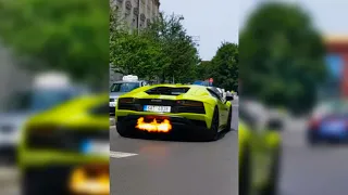 🔥 Aventador S Capristo Exhaust - Flames #aventador #lamborghini #shorts