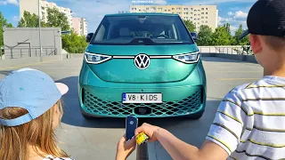 VW ID. Buzz TEST Kids Day vs electric cucamber! [4k]