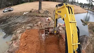 Fixing A Sinkhole In The Mill Dam