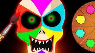 Pueblo Teehee | Colores de esqueletos de miedo | canciones de halloween