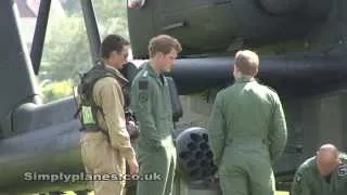 Capt Henry Wales (aka Prince Harry) Apache display as Co-Pilot Gunner at Cosford Air Show 2013