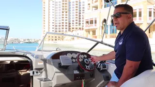 How to operate and park a "Dual Inboard Engine" boat