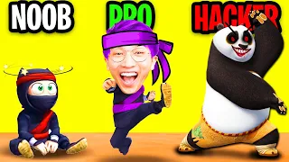 NOOB vs PRO vs HACKER In CLUMSY NINJA! (FUNNIEST APP GAME EVER!)