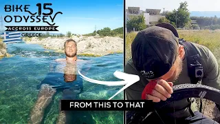 Cycling Greece: THERMAL SPRINGS & COUNTLESS TROUBLES | Bikepacking Europe Ep. 15