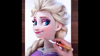 Elsa frozen pencil drawing